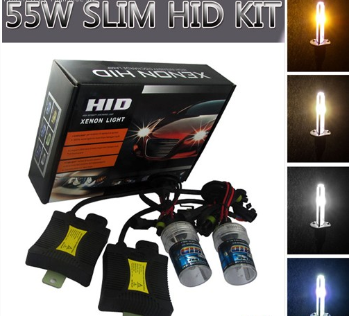 55W H3 Slim HID Xenon Conversion Kit Head light Bulbs Lamp 3000K 4300K-12000K